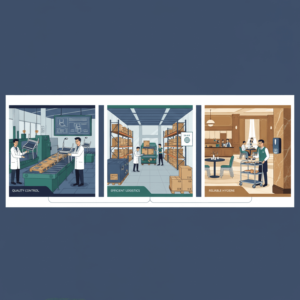 Cesta kvality: Od výroby k vášmu hotelu – ako zabezpečujeme trvanlivosť a spoľahlivosť vybavenia