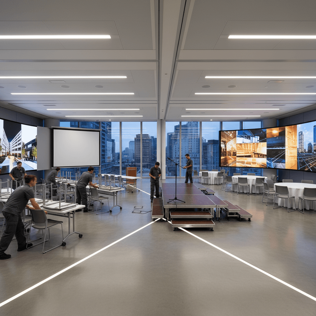 Ako vytvoriť multifunkčný konferenčný priestor: Návod pre hotely a eventové centrá