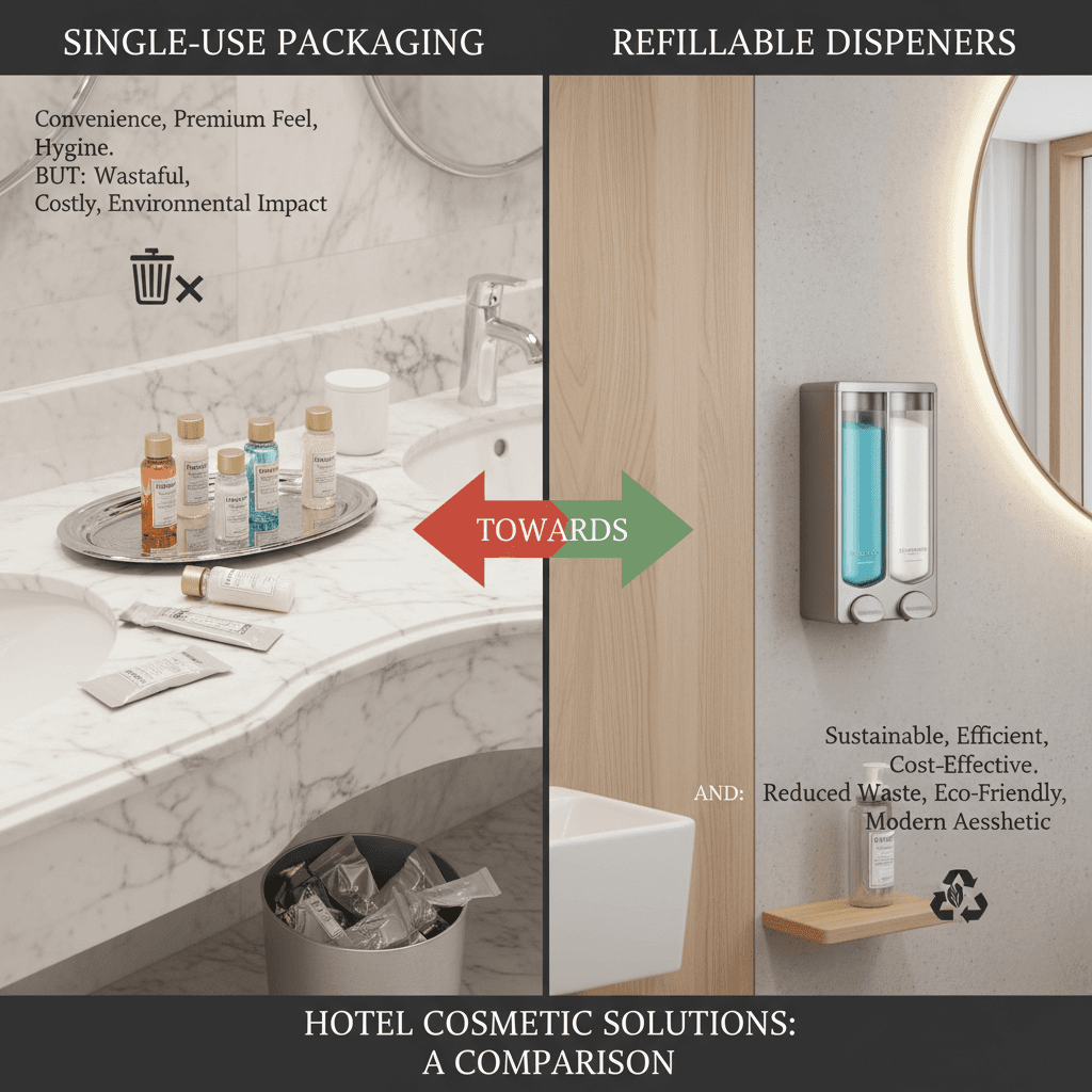 Dávkovače vs. jednorazové balenia: Ktorá hotelová kozmetika je pre vašu prevádzku ideálna?