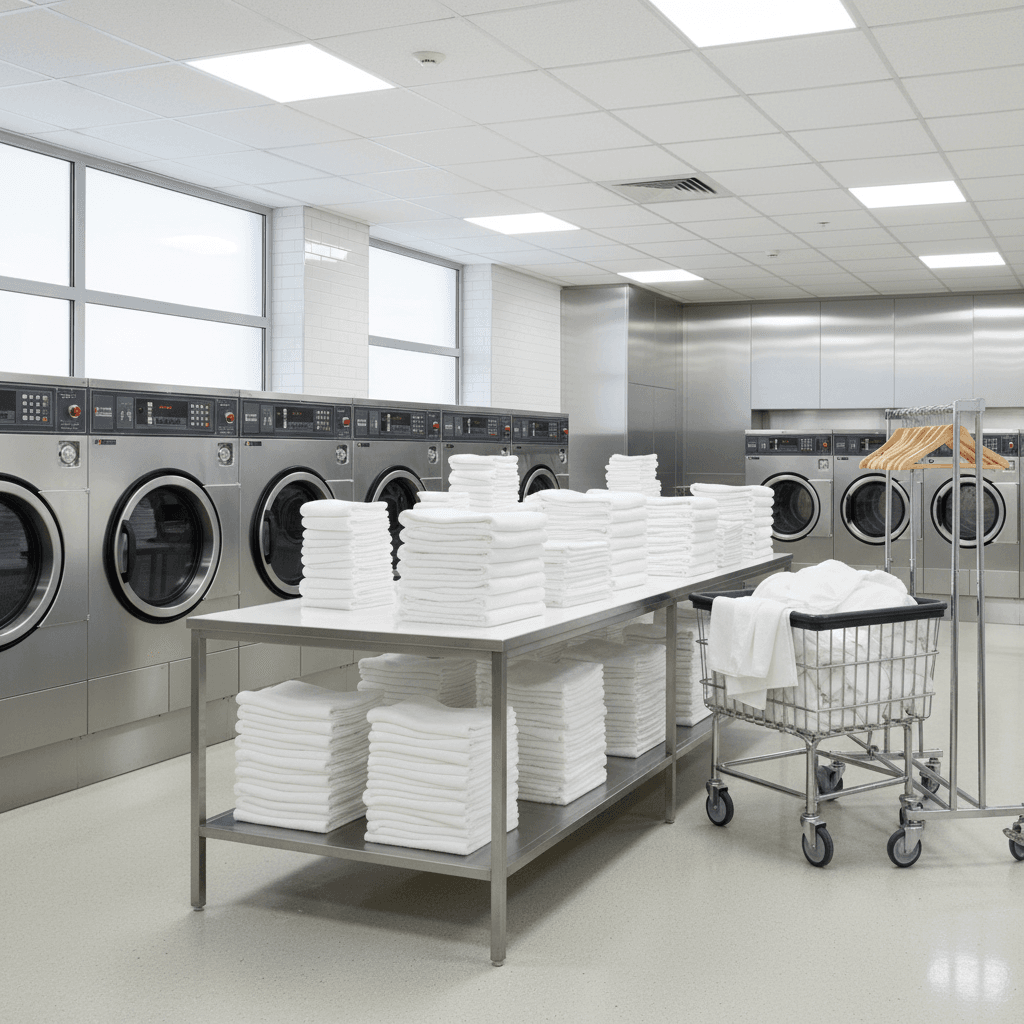 Komplexný sprievodca vybavením a organizáciou hotelovej práčovne: Od efektivity k dokonalosti