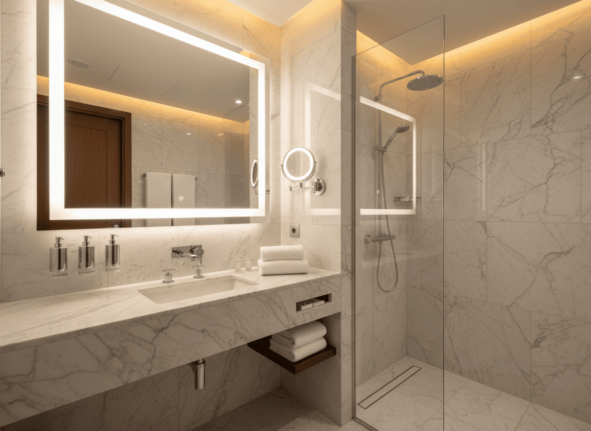 10 kľúčových prvkov pre modernú a bezpečnú hotelovú kúpeľňu: Sprievodca pre hoteliérov