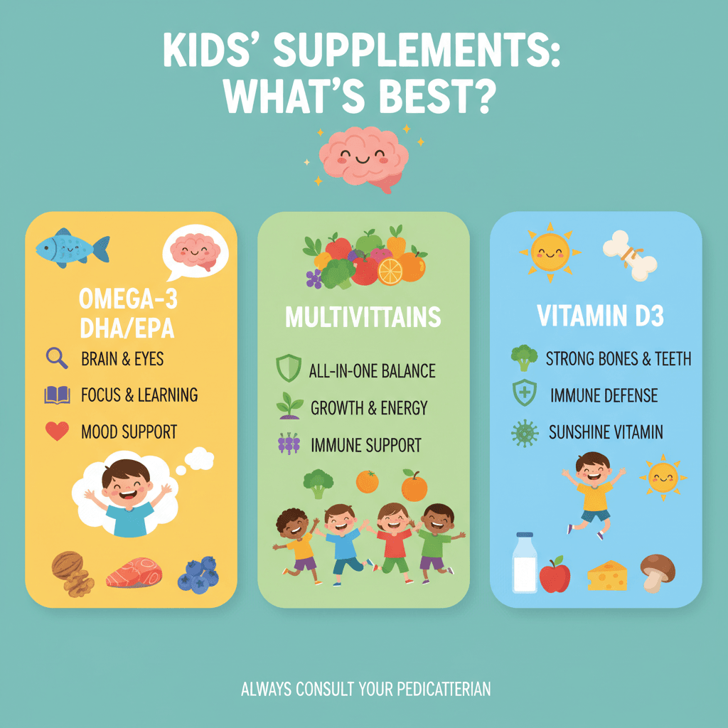 Omega-3, Multivitamíny alebo Vitamín D3: Ktoré vitamíny sú pre vaše dieťa najlepšie?