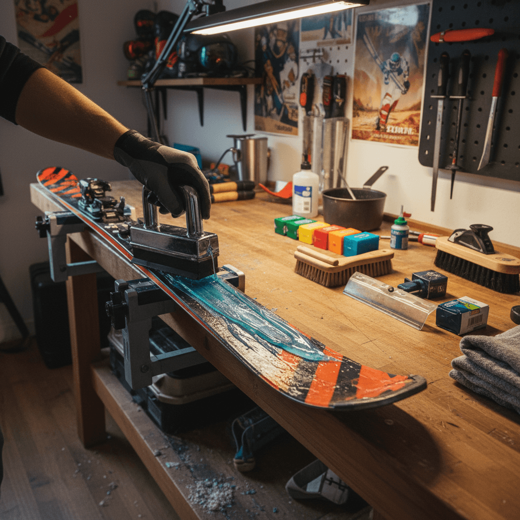 Jak na domácí servis lyží: Podrobný návod pro broušení hran a voskování