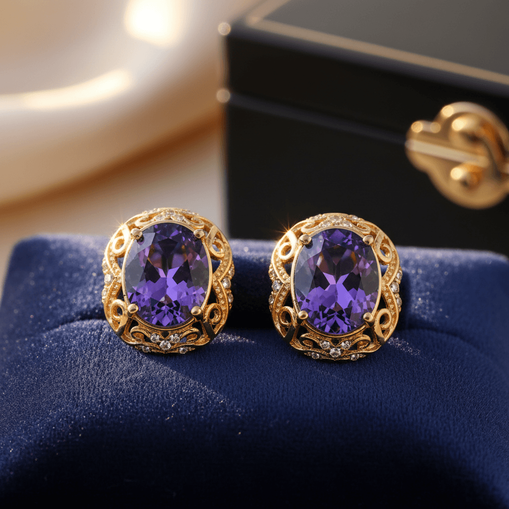 Recenze: Stříbrné náušnice Puebla – fialkový třpyt s nádechem mexické elegance