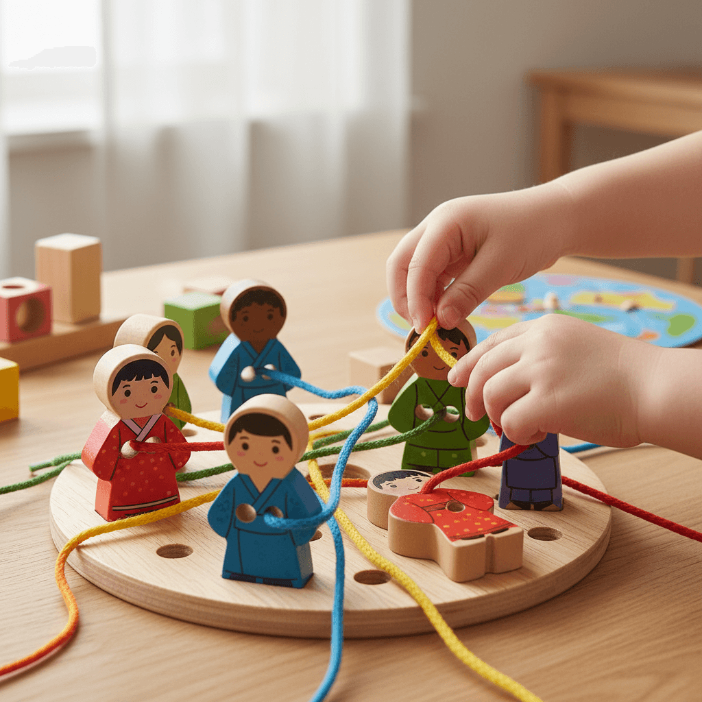 A finommotorika fejlesztése játékosan: Miniland fűzős játék termékteszt és elemzés