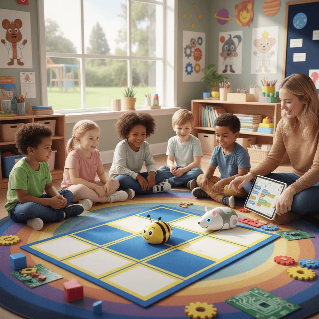 Cum să introduci programarea timpurie în grădiniță: Ghid complet de utilizare a roboților educaționali