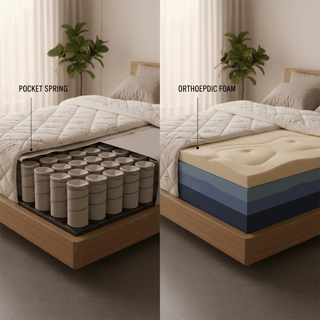 Penové vs. taštičkové matrace: Veľké porovnanie pre váš zdravý spánok