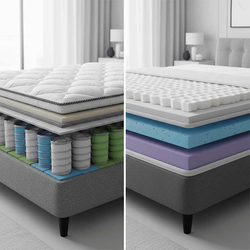 Taštičkové vs. penové matrace: Veľké porovnanie pre váš dokonalý spánok