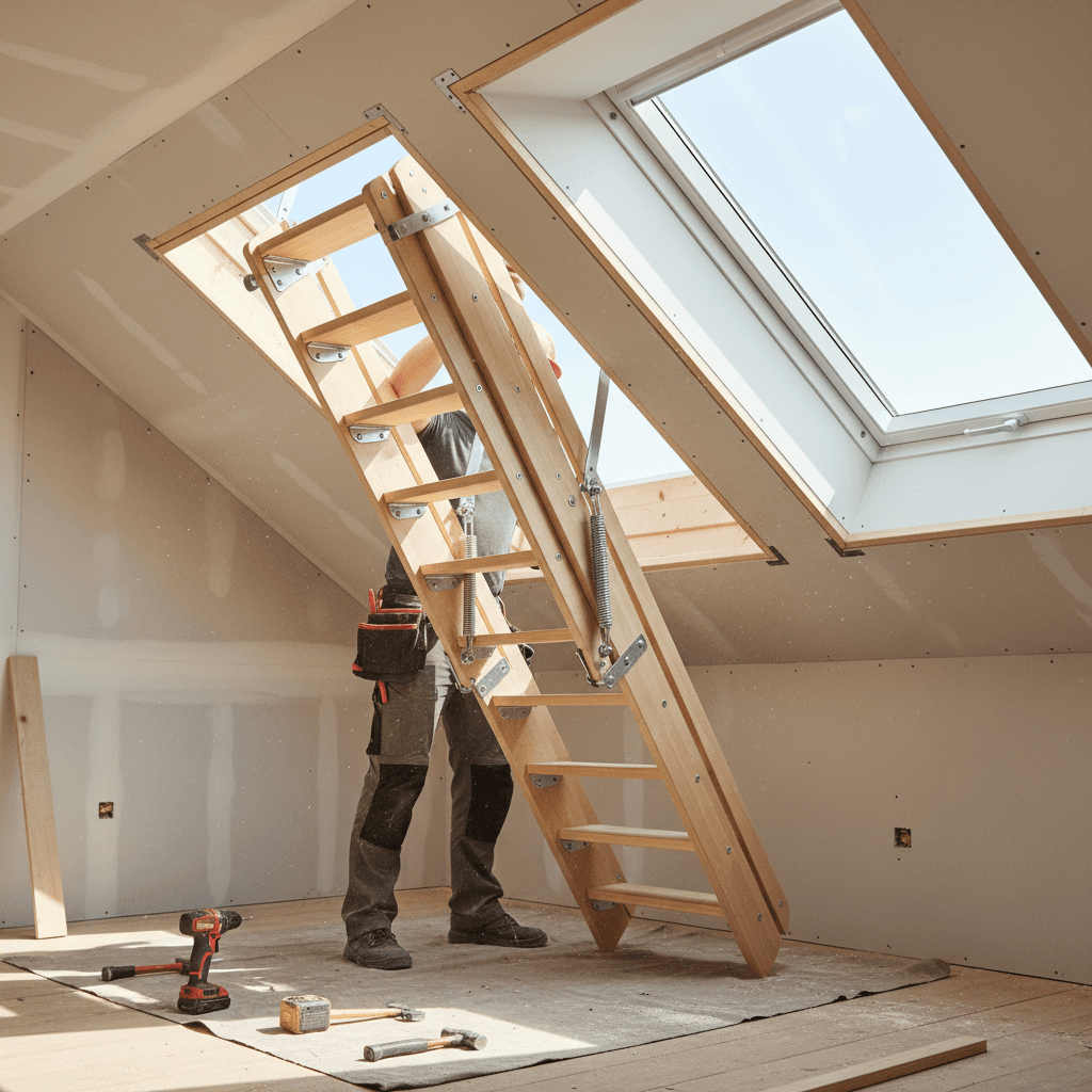 Ako správne namontovať podkrovné schody: Podrobný návod krok za krokom