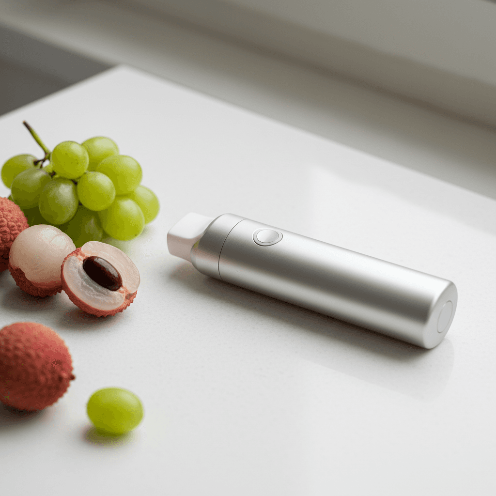 Recenze vitamínového inhalátoru Grapes and Lychee by Gába: Budoucnost rituálů bez nikotinu