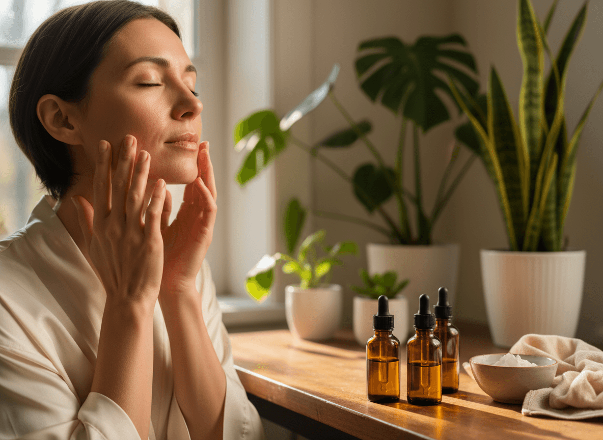 Domáci liftingový rituál: Ako na masáž tváre s prírodnými olejmi pre mladistvý vzhľad